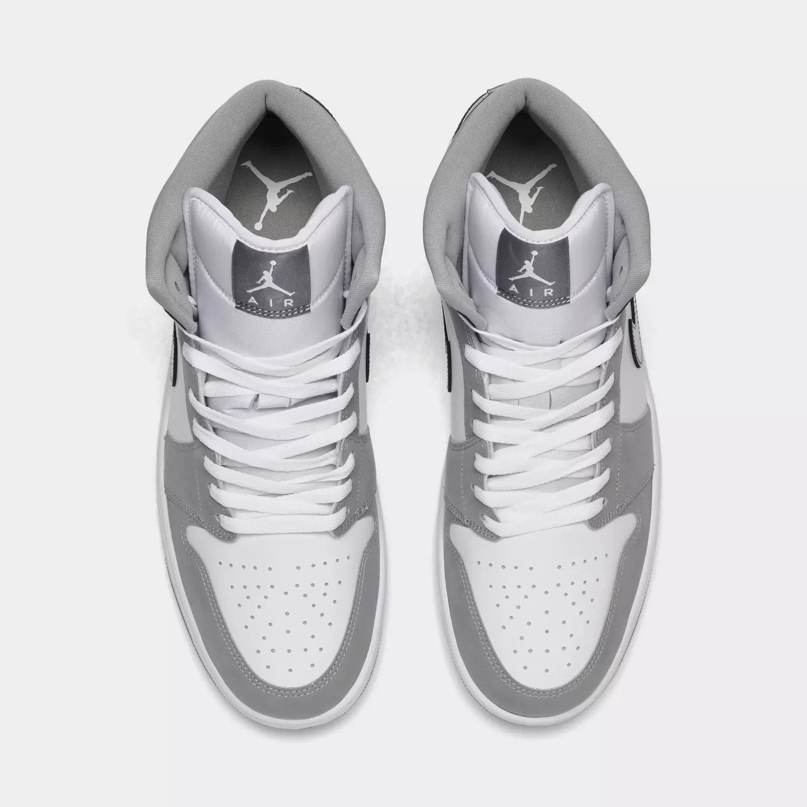 New sz 10 Nike Air Jordan 1 Mid SE Shoes White Cool Gray HF3216-100 Men's No Box