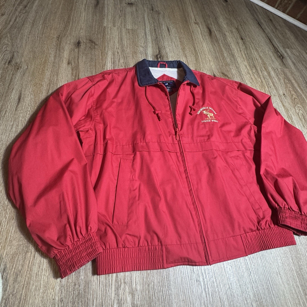 Port Authority On Tour Knoxville Moose Lodge #1560 Windbreaker Jacket Mens M Red