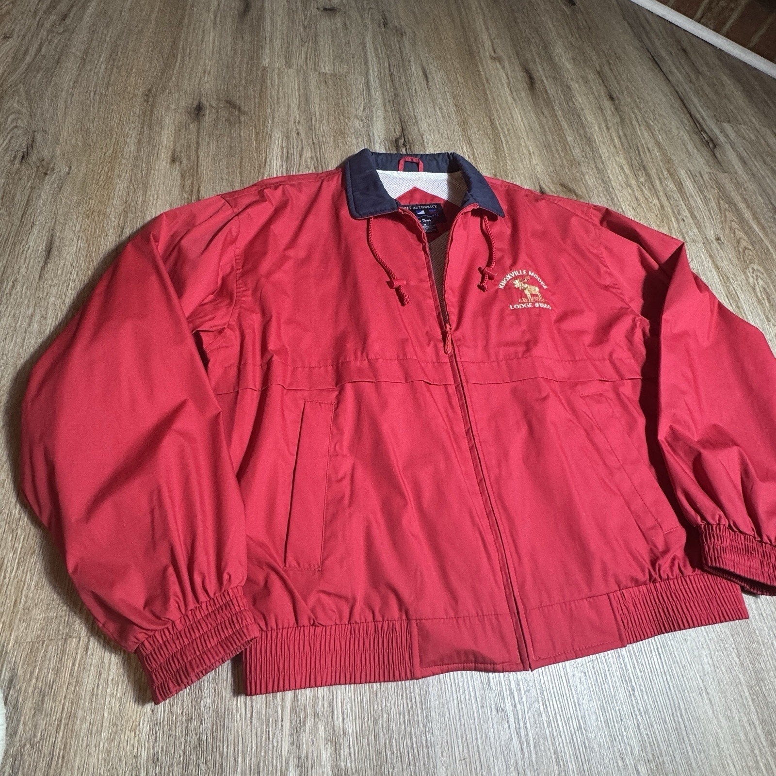 Port Authority On Tour Knoxville Moose Lodge #1560 Windbreaker Jacket Mens M Red