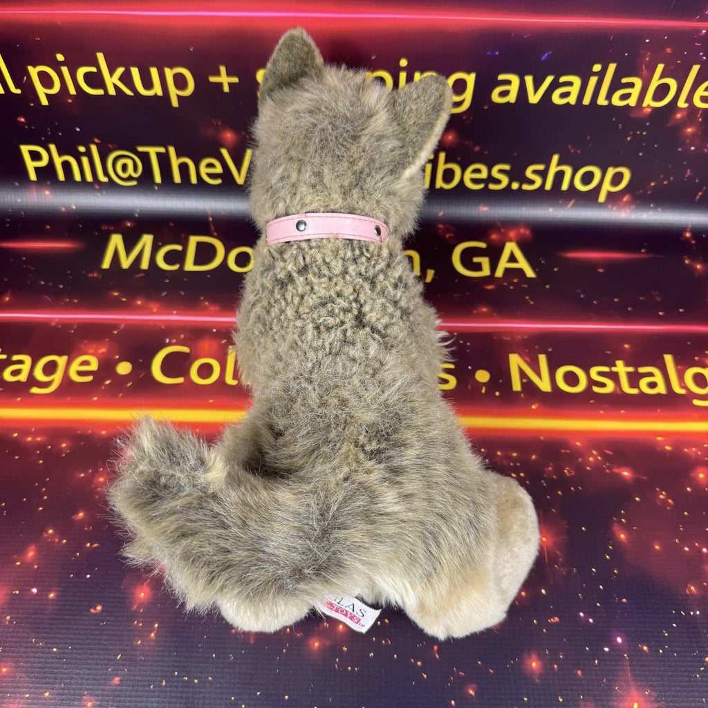 Rare Early 2000s Douglas Cuddle Toys Tyson Wolf #1836 Pink Tag Retired Plush HTF