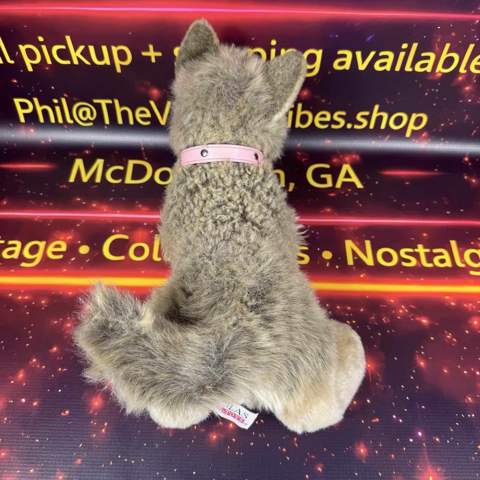 Rare Early 2000s Douglas Cuddle Toys Tyson Wolf #1836 Pink Tag Retired Plush HTF