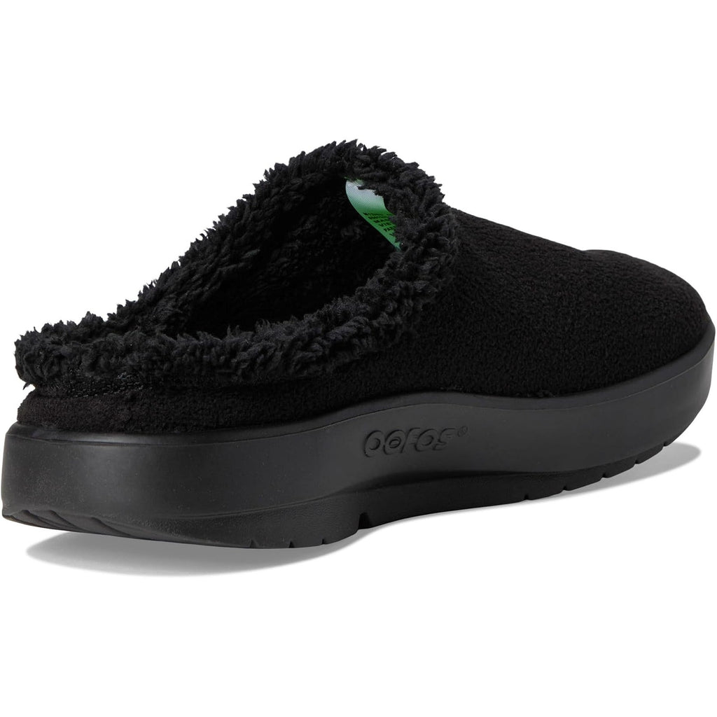 OOFOS OOcoozie Mule Black Fleece Lined Recovery Slip On Men’s Size 12