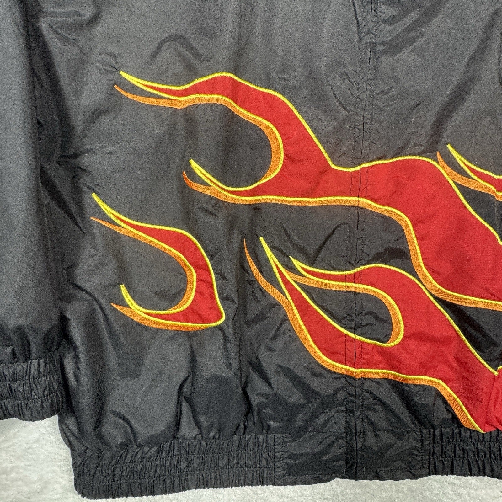 Speed Zone Race Gear Flame Racing Jacket VTG Y2K 2XL Lifetime KIA Hot Rod USA