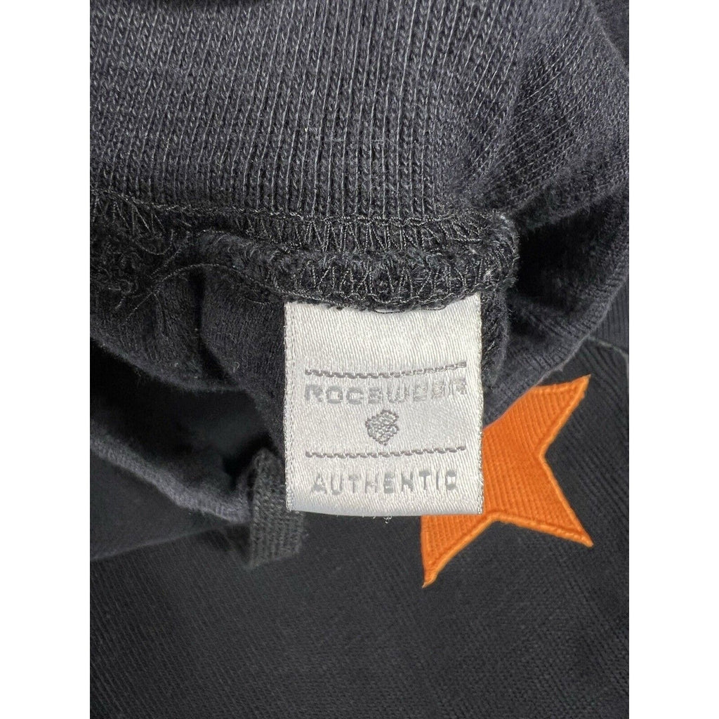 Vtg 2000s Rocawear Black Orange Star Tracksuit Baggy Hip-Hop Y2K Jacket Pants