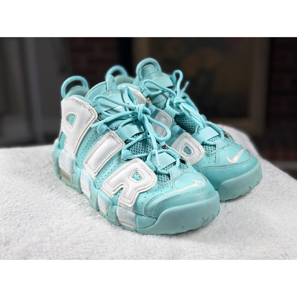 Nike Air More Uptempo GS Island Green White 415082-300 Youth 5Y / Women’s 6.5