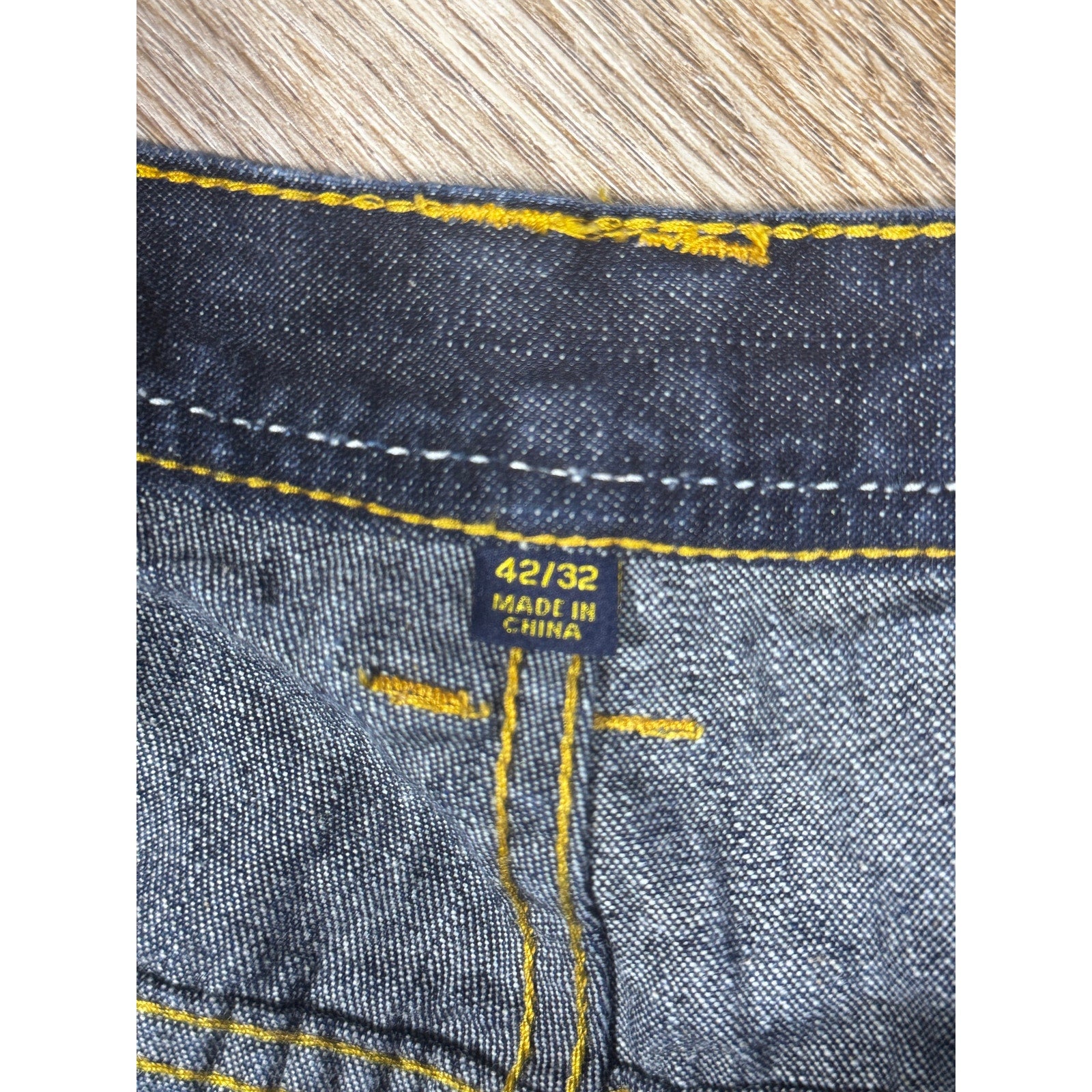 Karl Kani Gold Dark Wash Baggy Loose Fit Denim Jeans Men’s Size 42x32 Y2K Hip Hop Streetwear