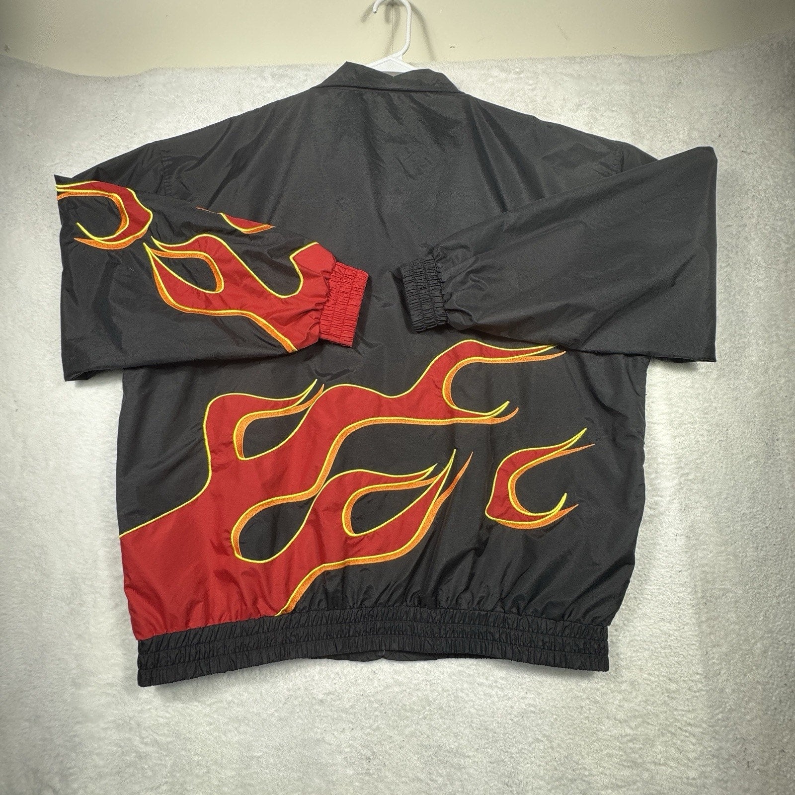 Speed Zone Race Gear Flame Racing Jacket VTG Y2K 2XL Lifetime KIA Hot Rod USA