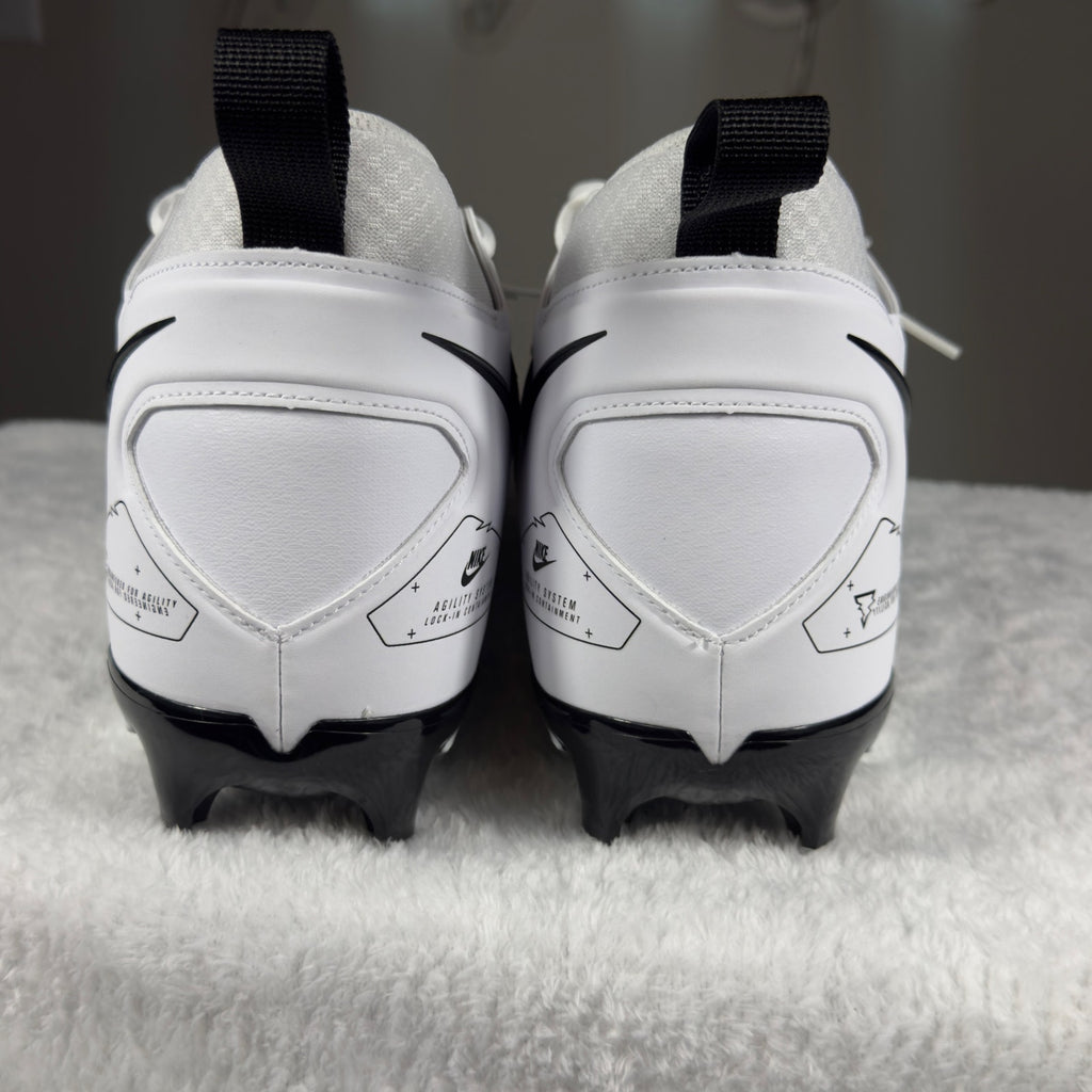 Nike Alpha Menace Pro 3 WD Mid PE Football Cleats White Black DH3292-100 Men13 W