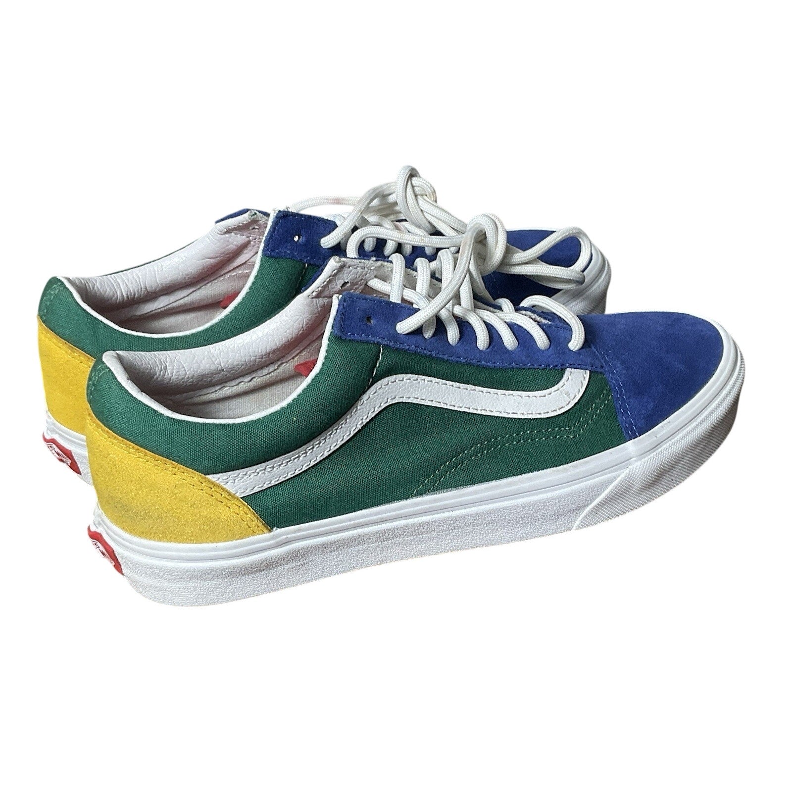 VANS Old Skool 500714 Shoes Blue Green Red Yellow Colorblock Size M/8.5 W/10