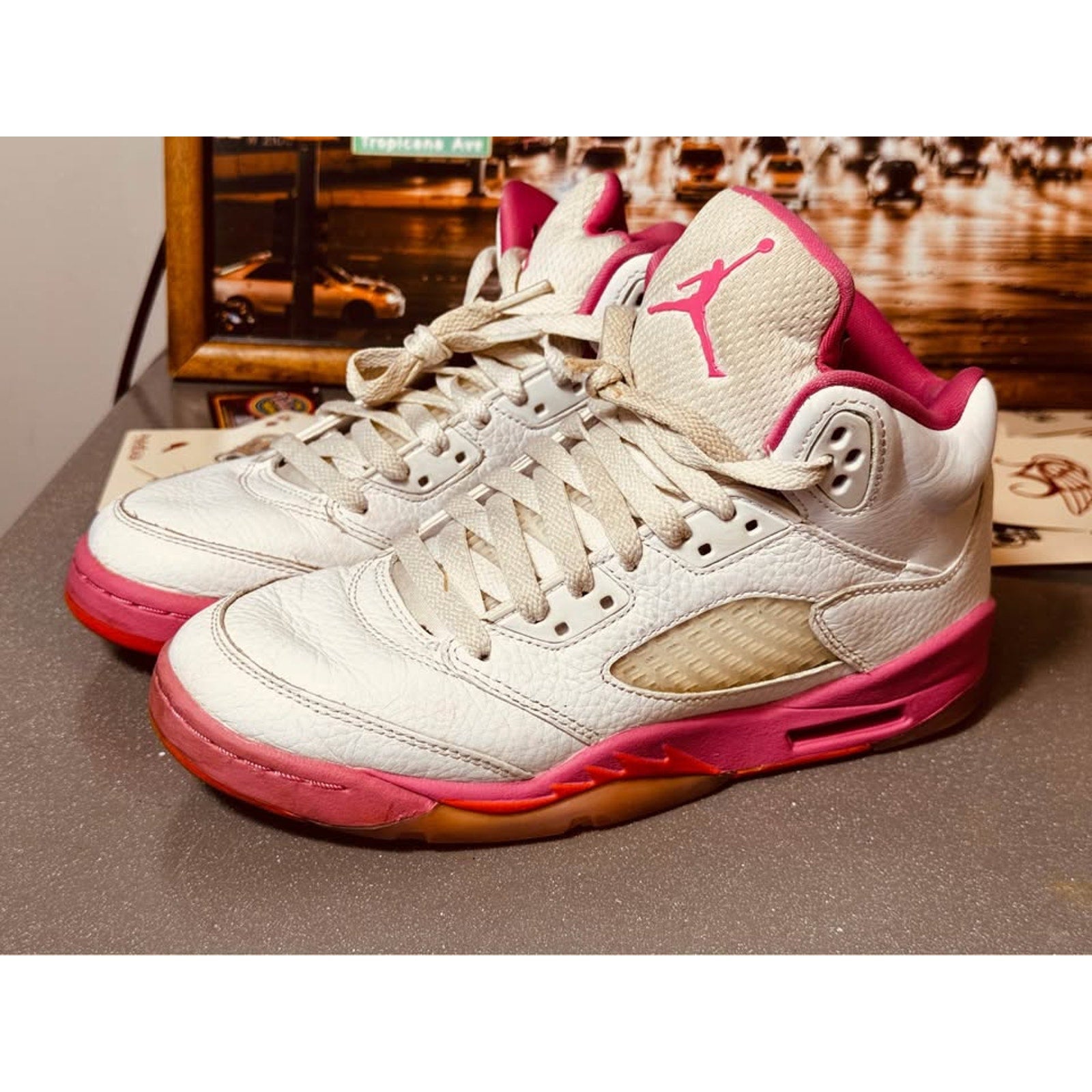 Nike Air Jordan 5 Retro GS “Pinksicle” 440892-168 Pink Girls 6Y / Women’s 7.5