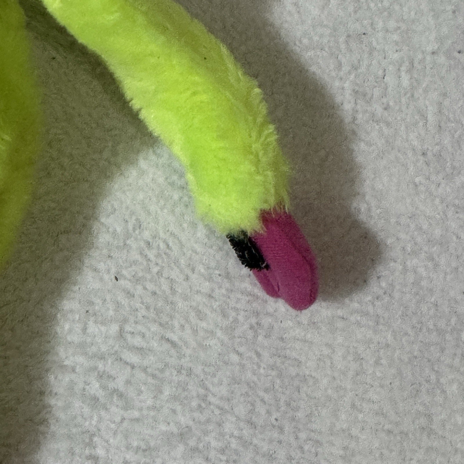 Vtg Great American Toy Co Neon Green Hanging Monkey Plush 16” Pink Carnival