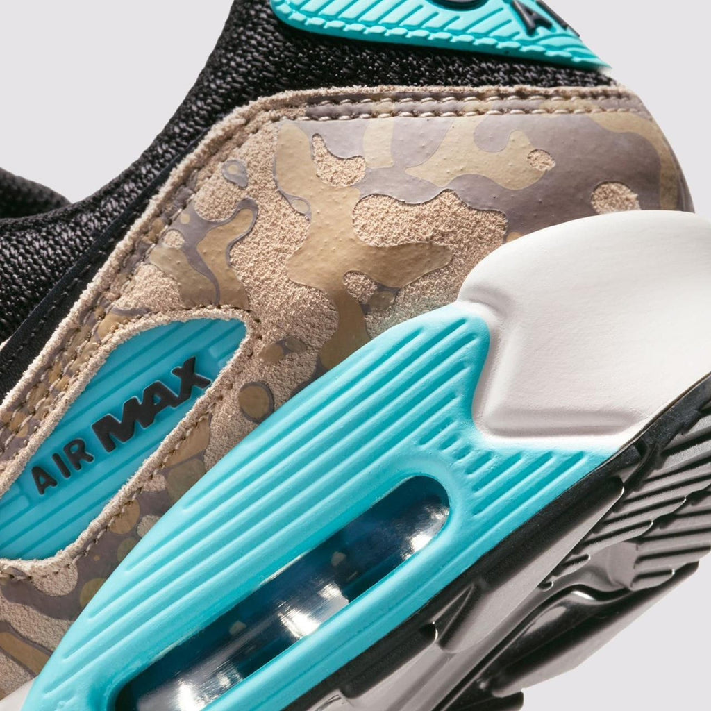 Nike Air Max 90 GS Camo Teal Black Tan IF3092-100 Youth Size 6Y Women's 7.5 - 8