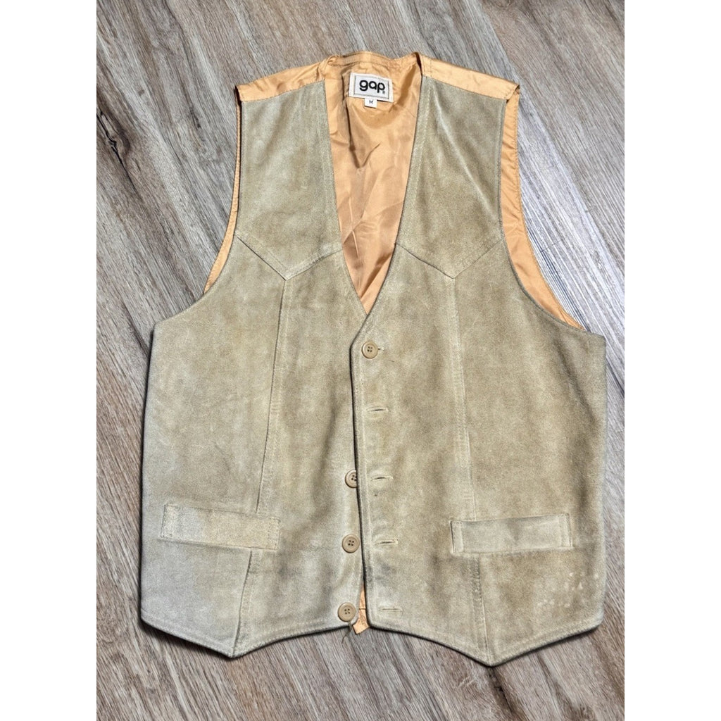 Vintage 70's Gap Cowhide Leather Vest No Size
