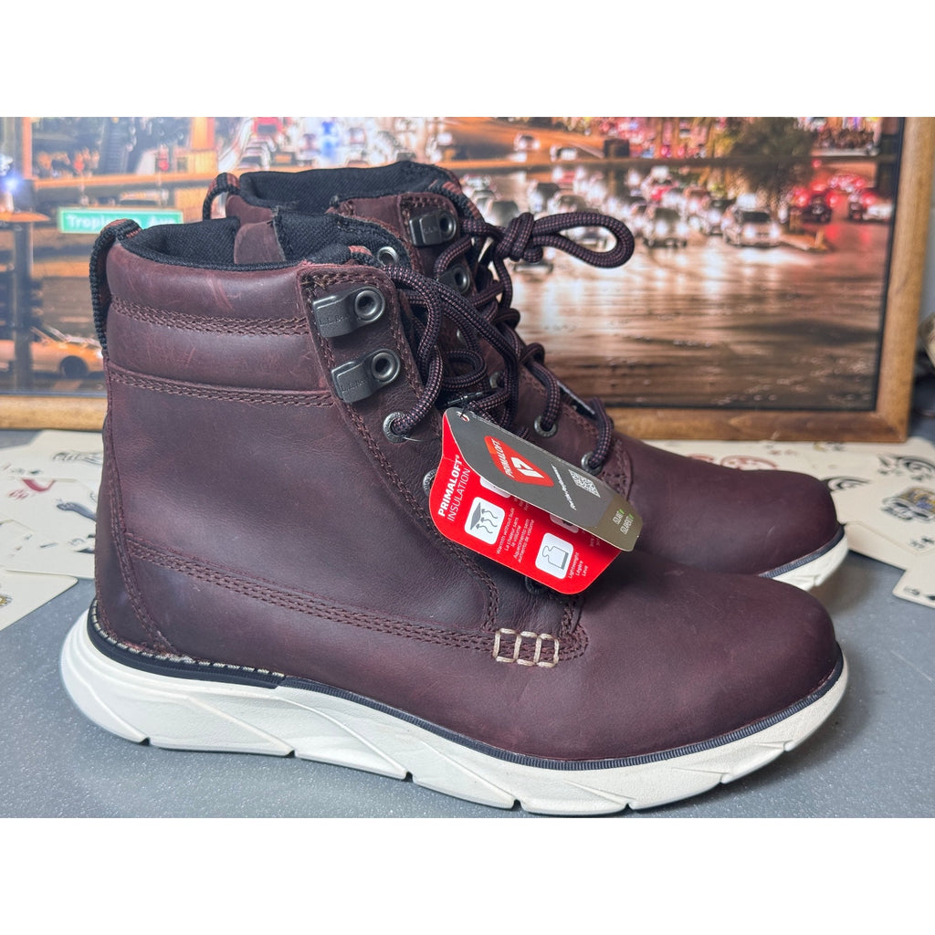 L.L.Bean Down East Utility Primaloft Insulated Hiking Boots Women 8 Wine Leather