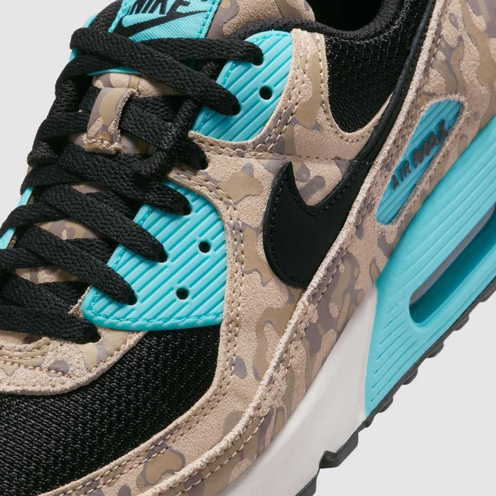 Nike Air Max 90 GS Camo Teal Black Tan IF3092-100 Youth Size 6Y Women's 7.5 - 8