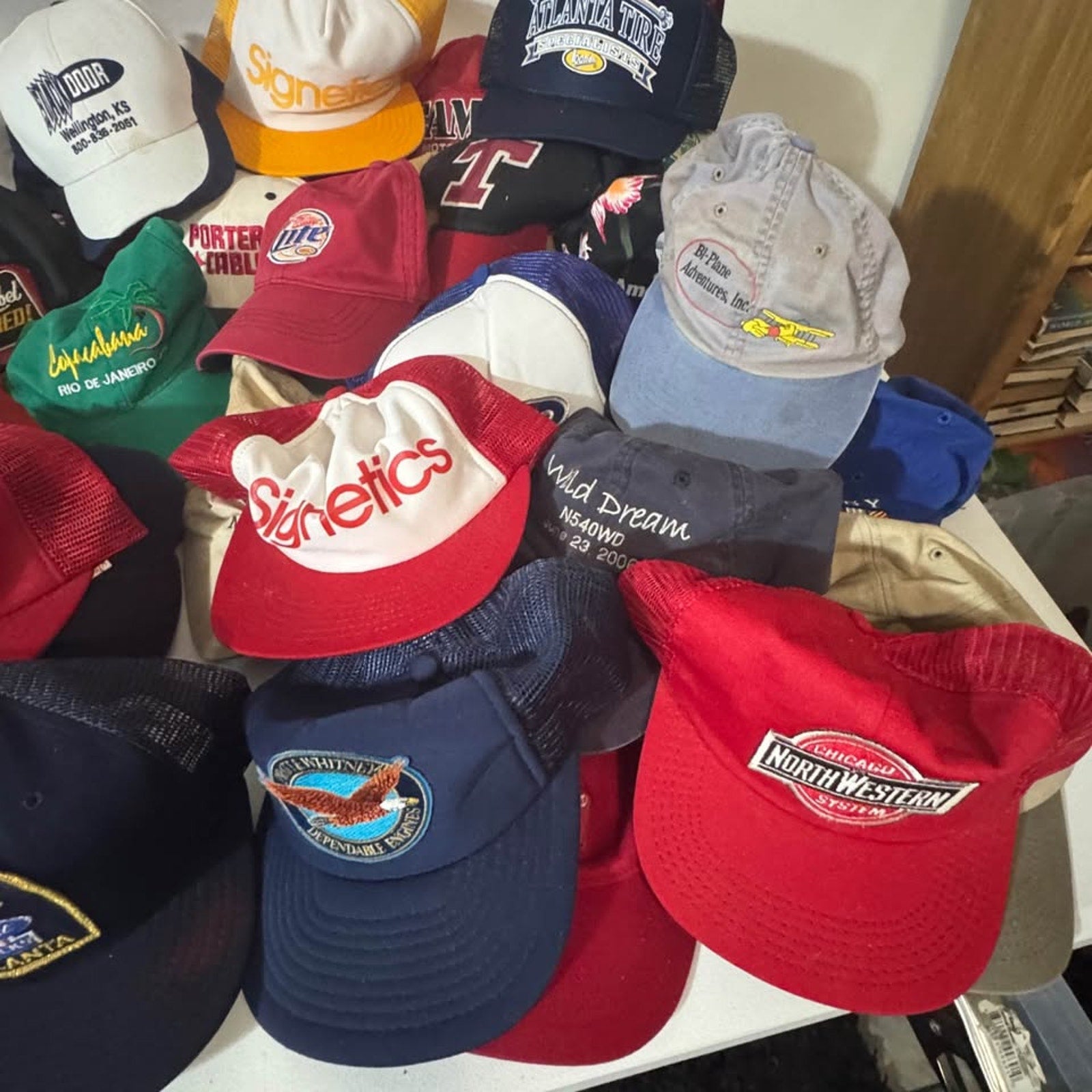 Vtg Trucker Hat Lot 60+ Ford Goodyear A&W Subaru Promo Snapback Caps