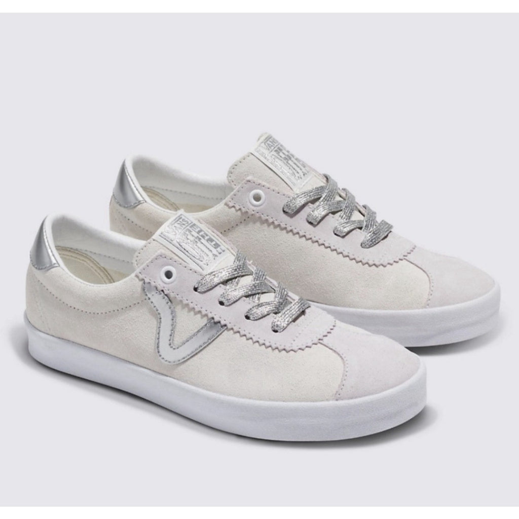 Vans Sport Low Sz 9.5 Shine Grey Blanc De Blanc Suede VN000CTDDWC 90s Punk Skate