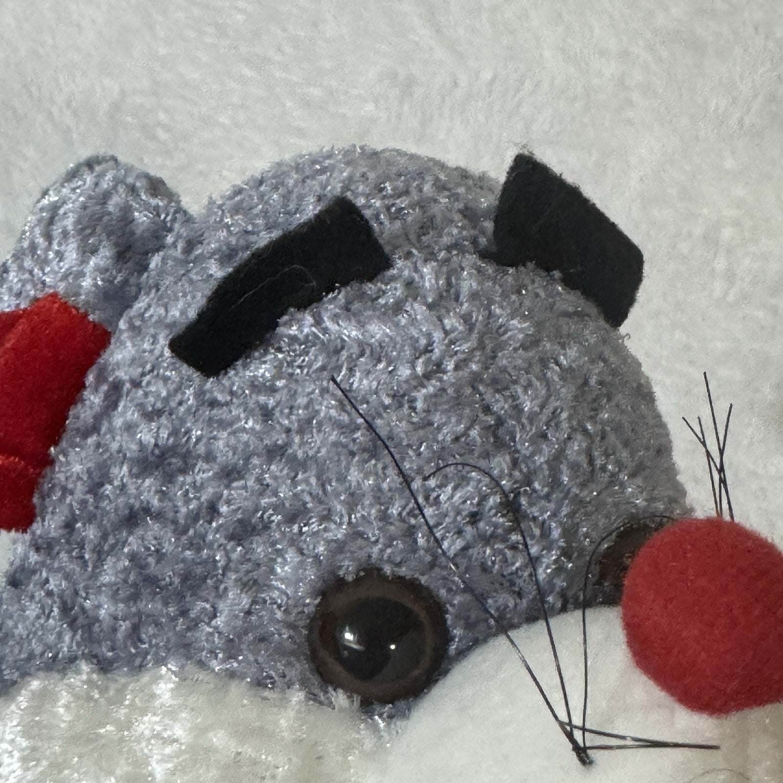K&K Games Christmas Mouse Plush Gray Red Green Holiday Stuffed Animal Blue Scarf