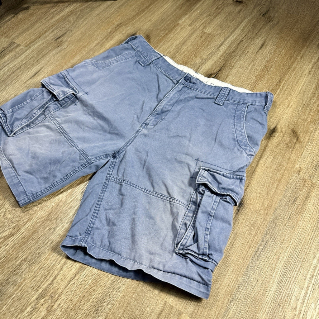 Nautica Jeans Co Baggy Cargo Shorts Men’s 38 Navy Blue Cotton Y2K
