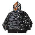 BAPE x Undefeated Tiger Shark Split Camo Full Zip Hoodie Japan XL L Rare HTF Y2K