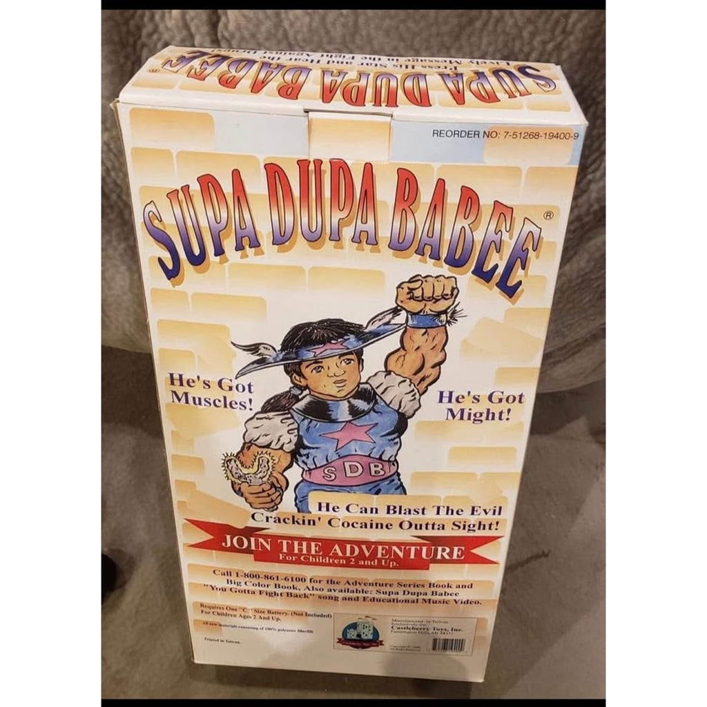 1996 SUPA DUPA BABEE Doll War On Drugs “Say No To Crack” Castleberry Toys Vntg