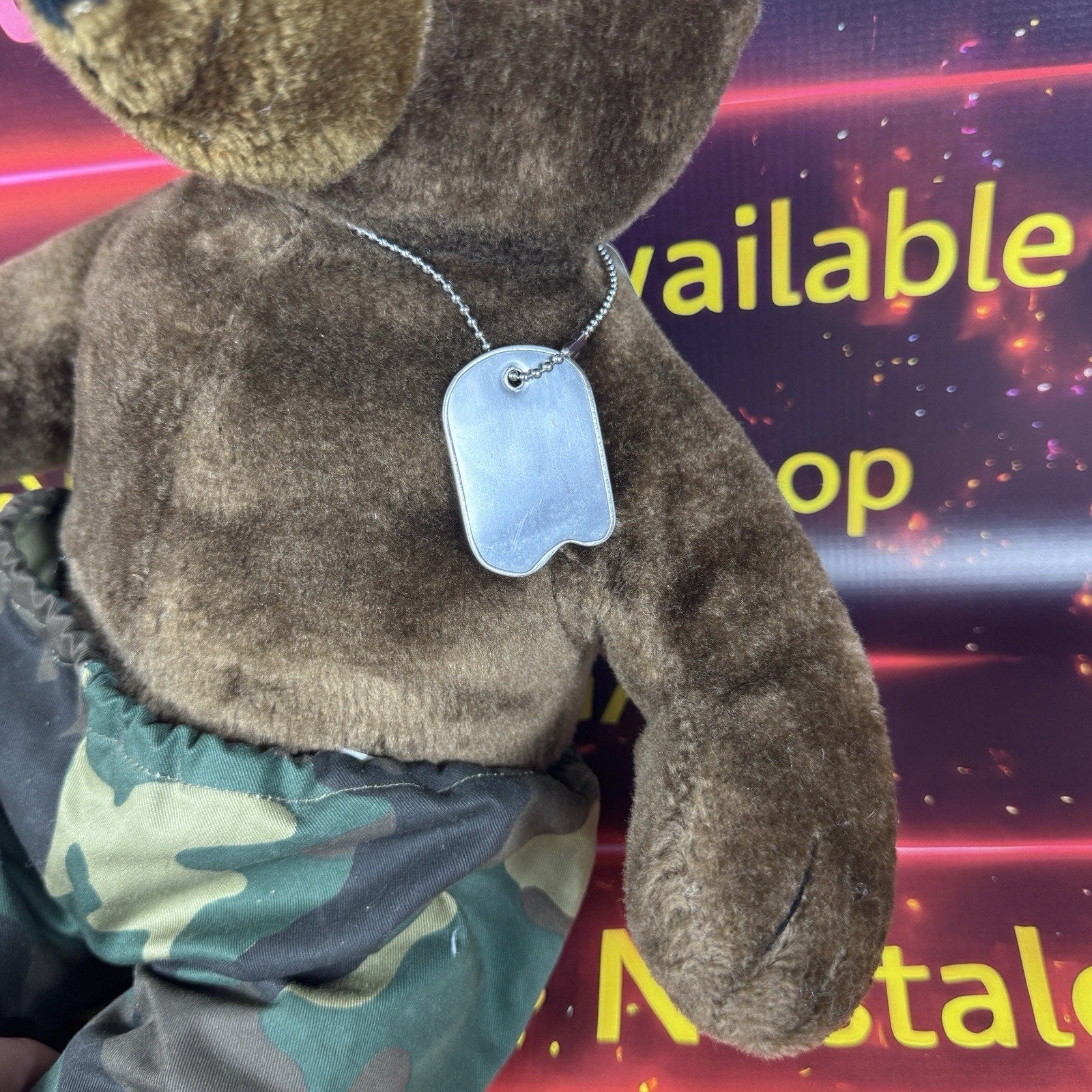 J.J. Wind Vintage 1986 US Army Bear Stuffed Plush Teddy 20" Tall