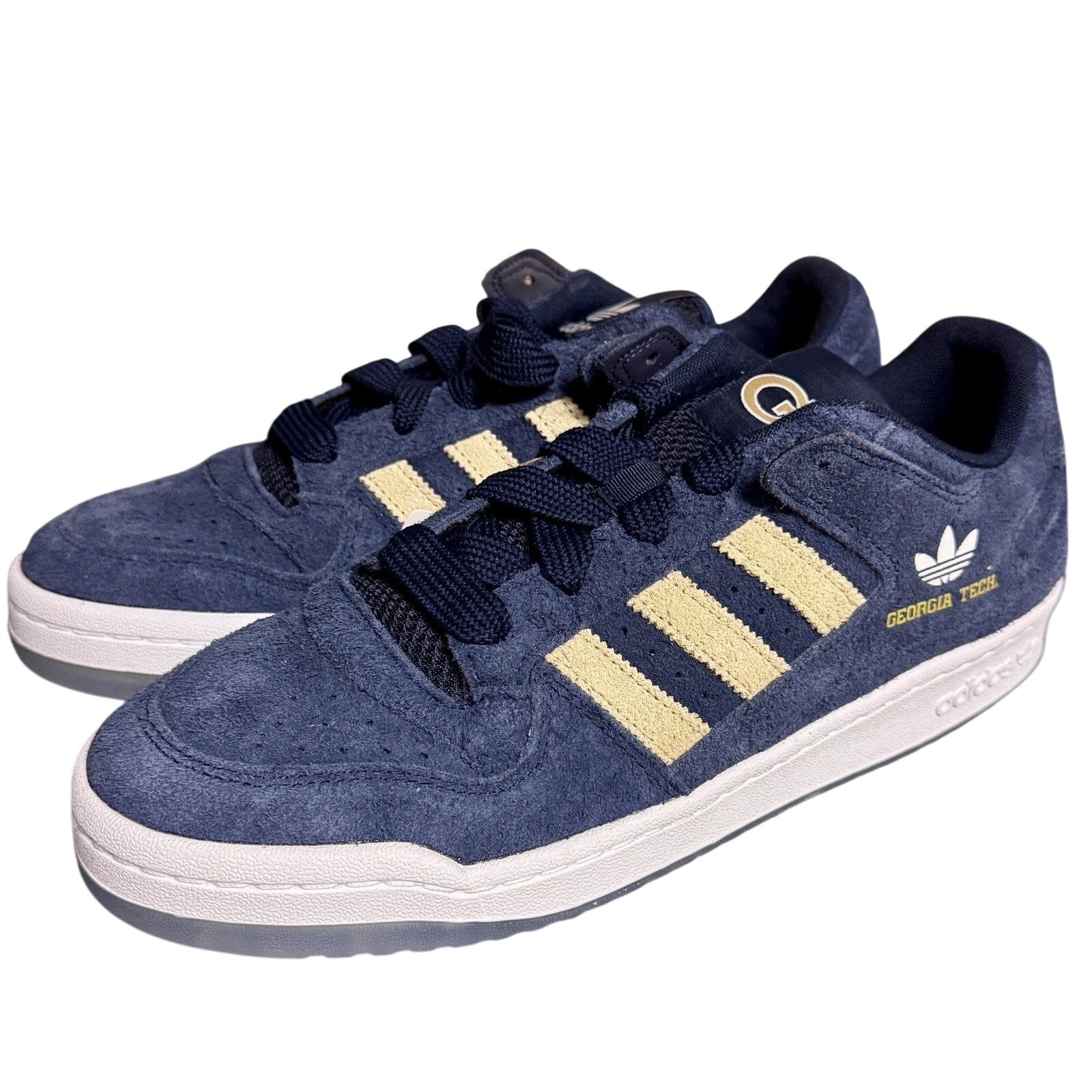 adidas Forum Low CL NCAA Georgia Tech Yellow Jackets HQ7477 Men's 15 Navy Gold