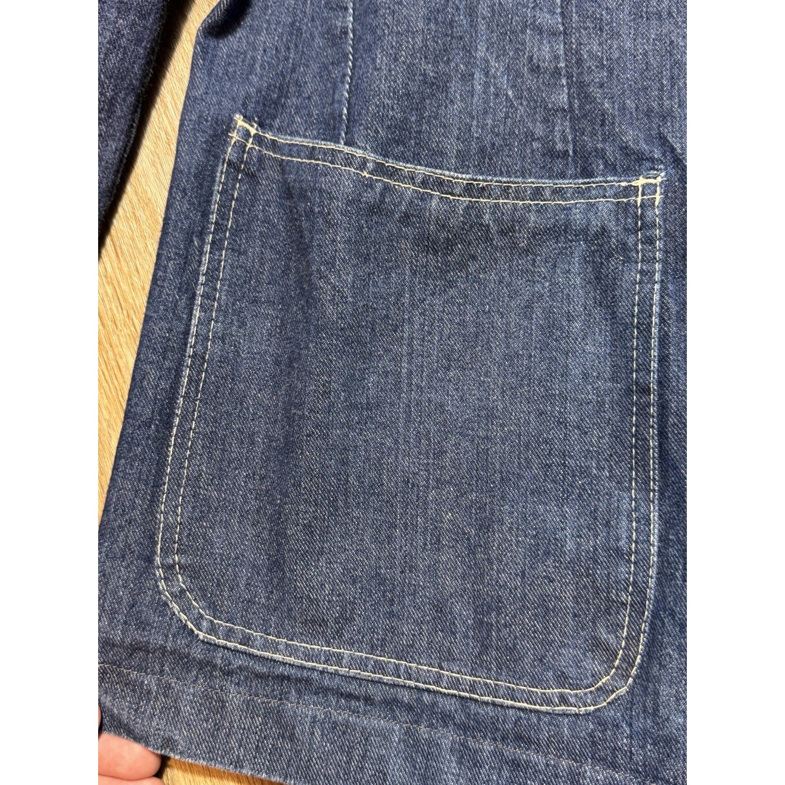 Vtg 80s 90s Matt Andrews Denim Blazer Jacket Sz 44 XL Blue Y2K