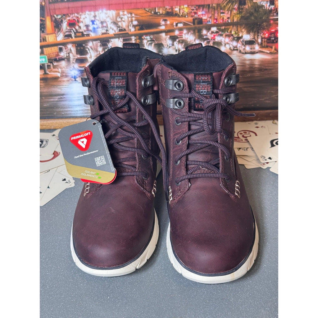 L.L.Bean Down East Utility Primaloft Insulated Hiking Boots Women 8 Wine Leather