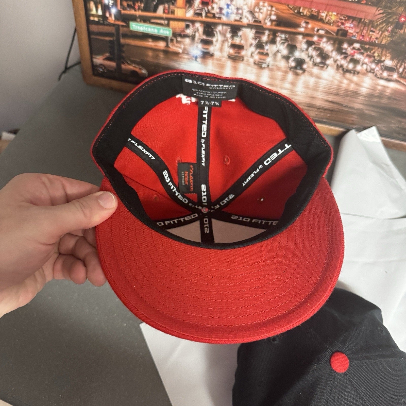 2000s Full Tilt Poker Online Gambling WSOP Flex Fitted Hat 7 1/4-7 5/8 L XL Y2K