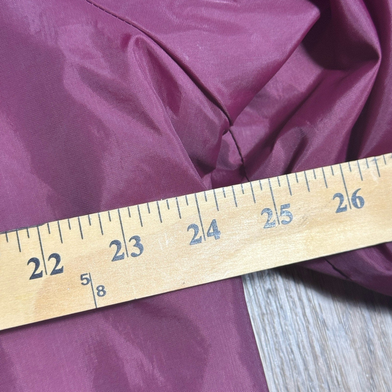 Vtg Weather Breaker Sherpa Lined Coach Jacket USA Burgundy Nylon Men’s L Tall