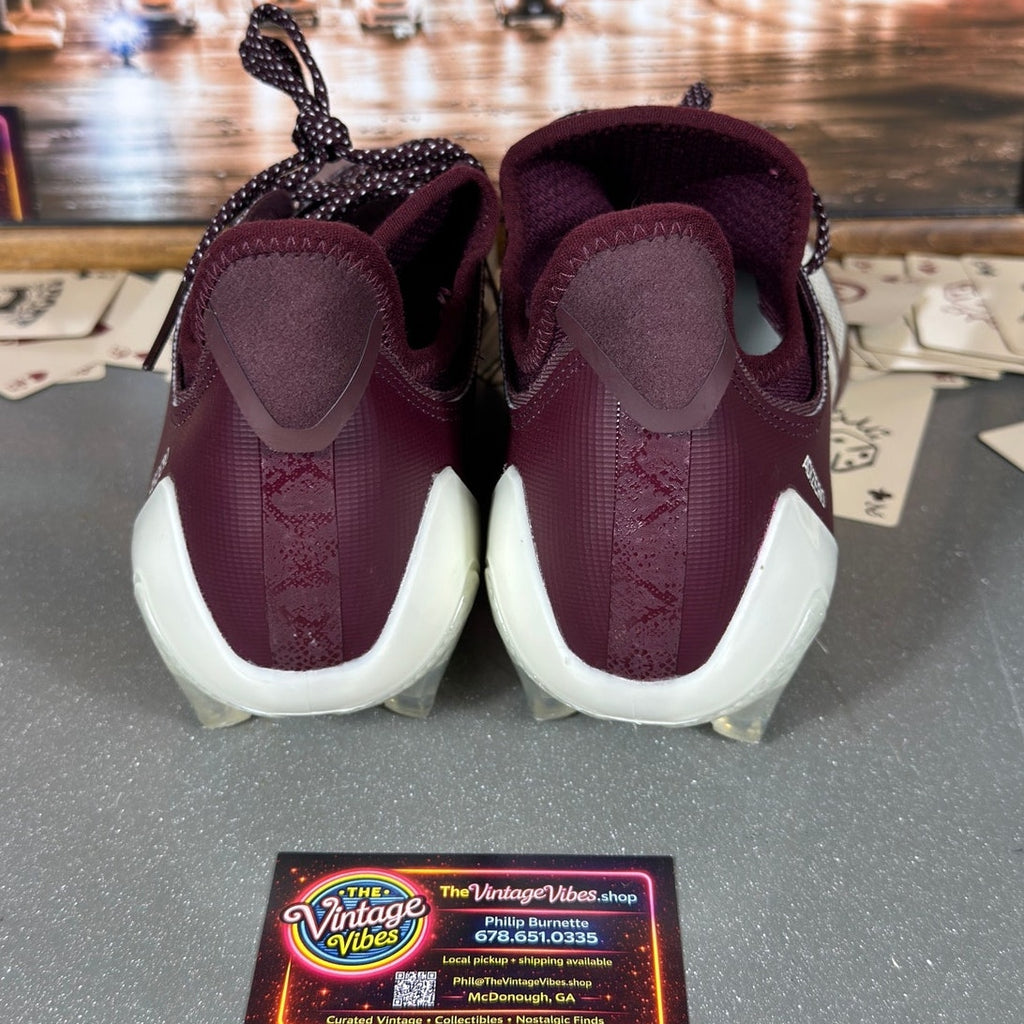 Adidas Adizero Electric.1 Football Cleats Burgundy White IF4196 Men’s 11.5 New