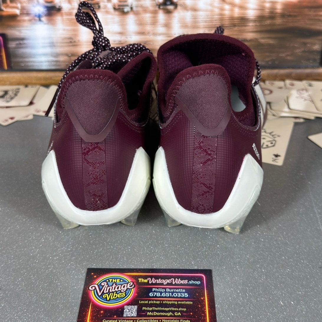Adidas Adizero Electric.1 Football Cleats Burgundy White IF4196 Men’s 11.5 New