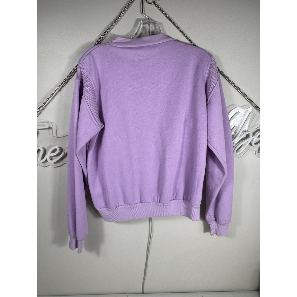 Rare Vtg 80s 90s Goolagong Purple Henley Sweatshirt Pullover Womens L Taiwan HTF