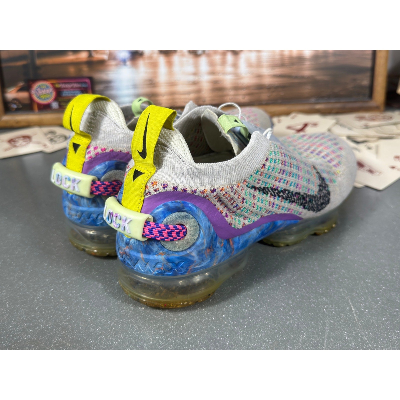Nike Air VaporMax Flyease 2023 Multicolor Knit CJ6741-001 Men 7.5 Running Shoes