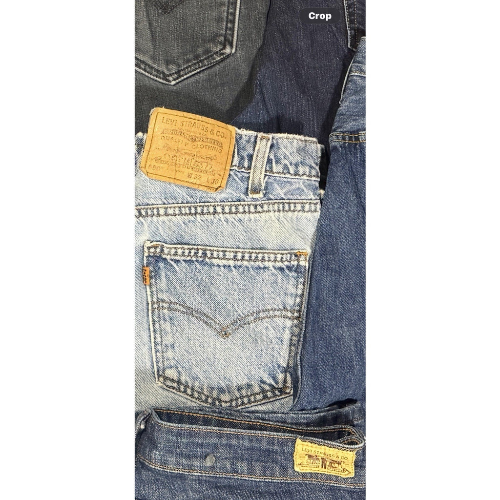 28 Pair Levi’s Jeans Lot 501 505 511 512 541 550 560 NWT USA Reseller Denim Lot