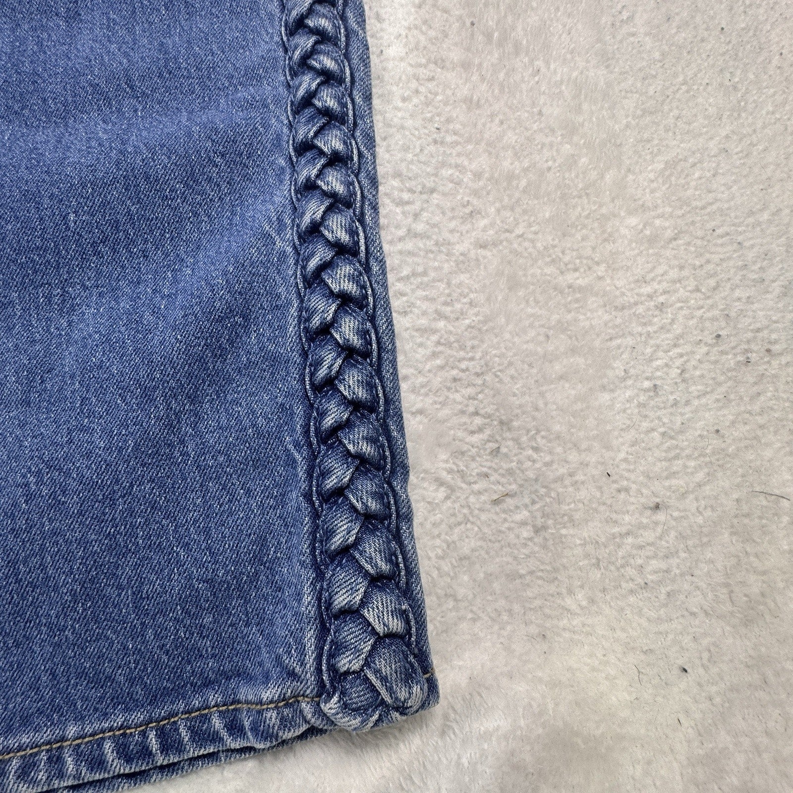 Old Navy Sky-Hi Wide Leg Braided Jeans Womens 18 Extra High Rise NWT Denim