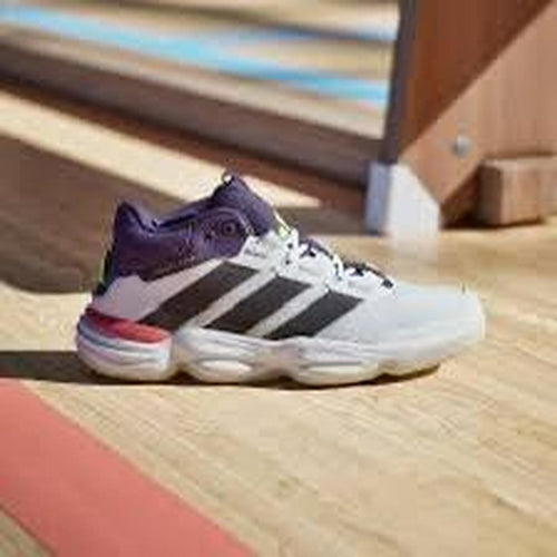 adidas Court Stabil M White Purple sz 7 Men / 8.5 Women Indoor Shoes NWT JH5163