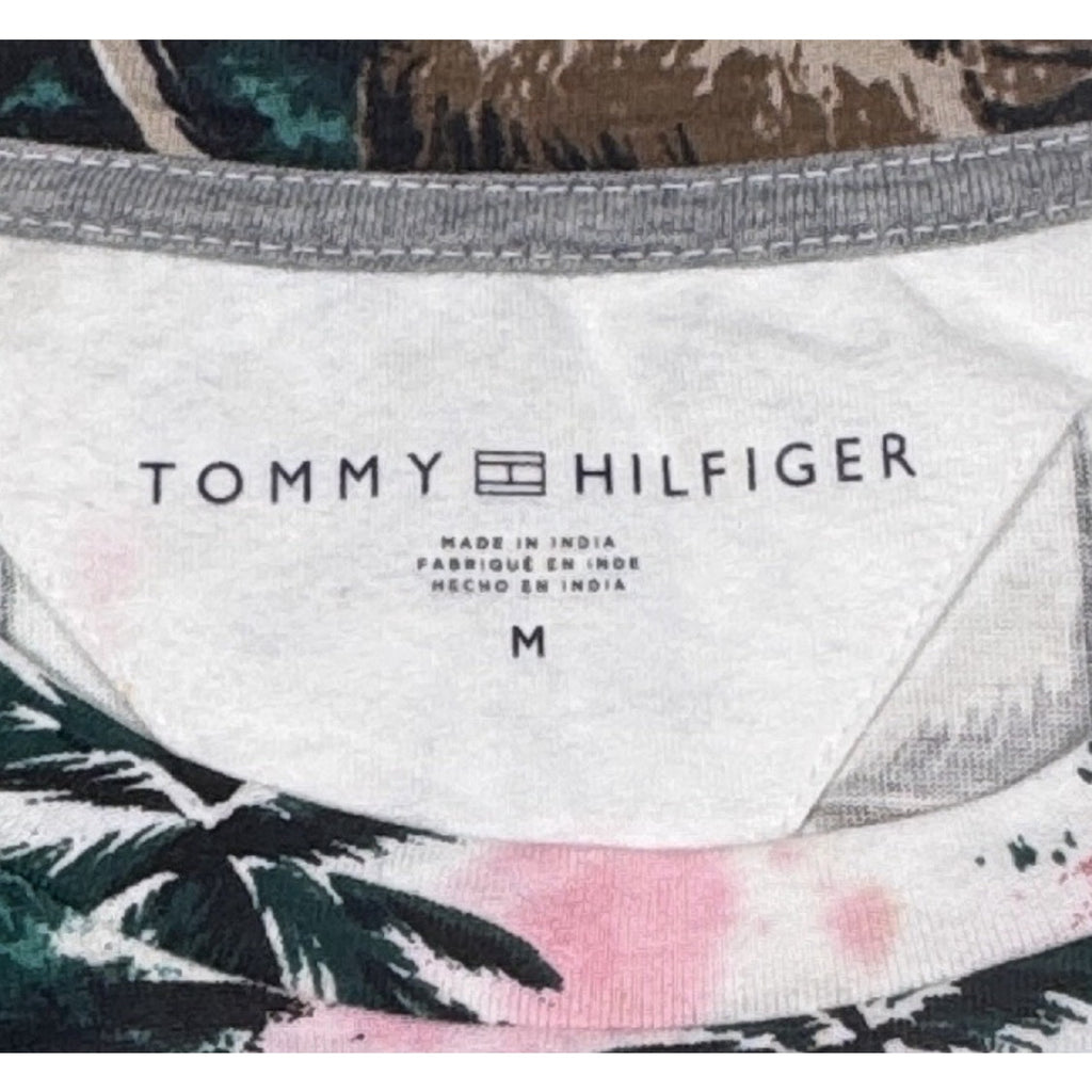 Tommy Hilfiger Tropical Island All Over Print T Shirt Men’s Medium 100% Cotton M