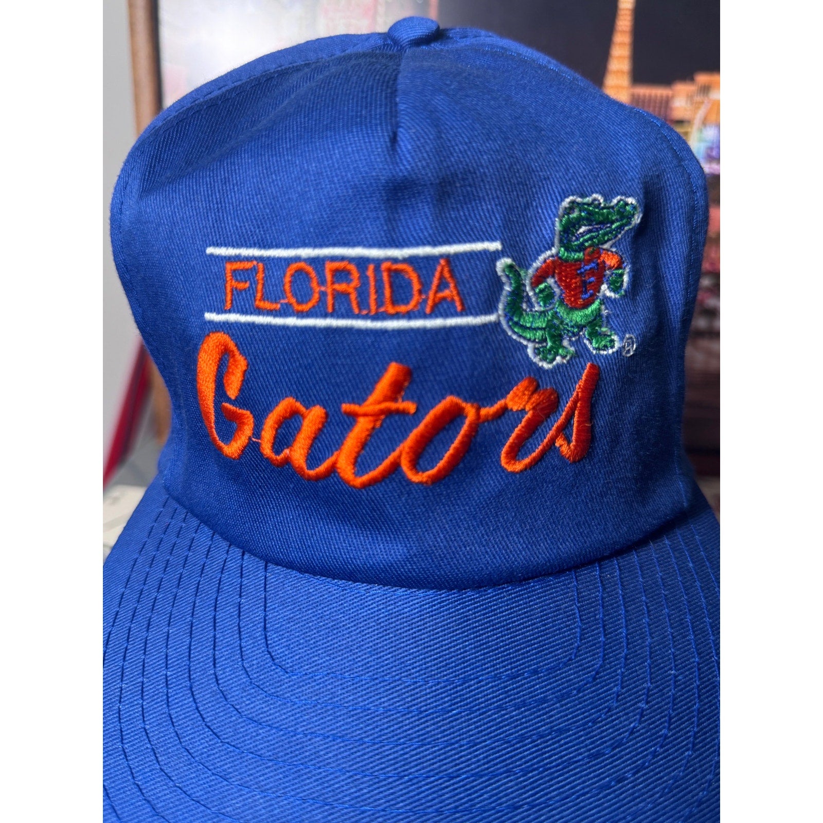 Vintage Florida Gators ANNCO Snapback Hat 90s NCAA Albert Logo Made Taiwan Blue