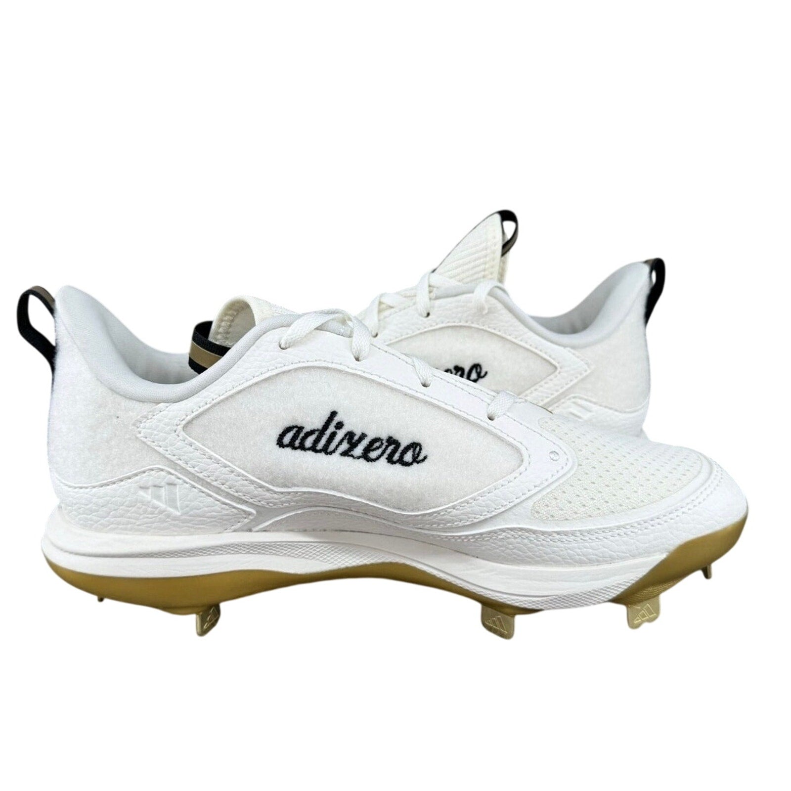 Adidas Women's PureHustle 3 Elite Metal Softball Cleats Sz 13 White Gold ID7638