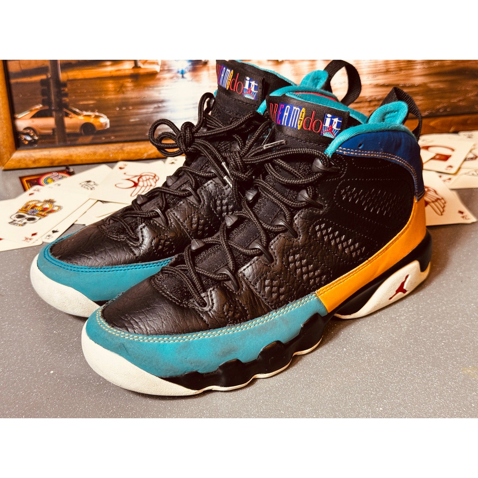 Nike Air Jordan 9 Retro GS Dream It Do It Youth 6.5Y Women’s 8 Black  302359-065