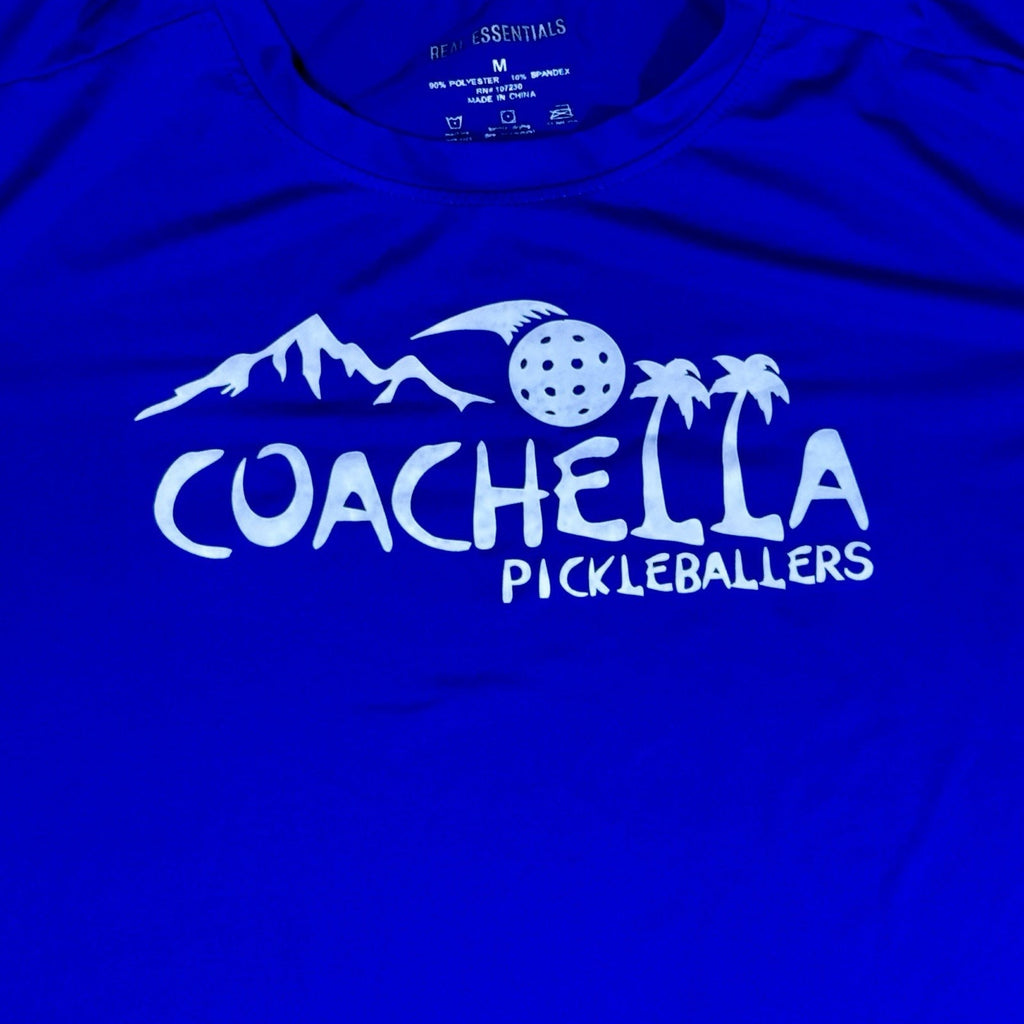 Coachella Pickleballers Music Festival Shirt Men's M Blue Pickleball Club Gym