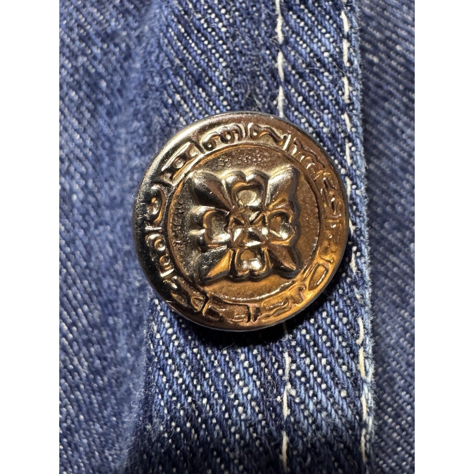 Vtg 80s 90s Matt Andrews Denim Blazer Jacket Sz 44 XL Blue Y2K