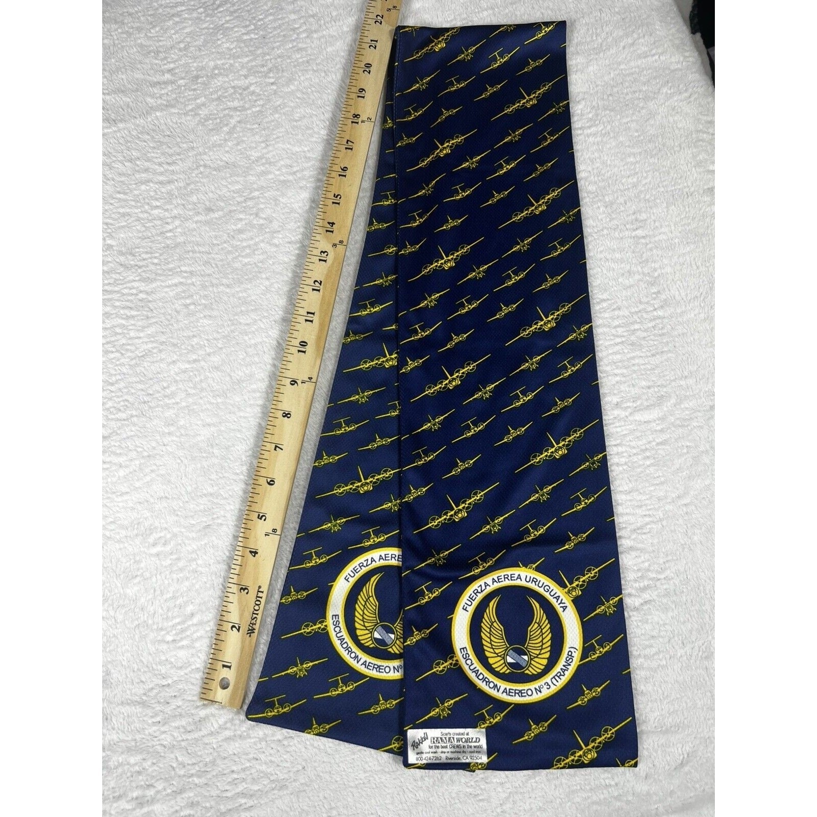USAF Rakkel Rama World Flight Scarves Vintage Military Aviation Air Force Scarf