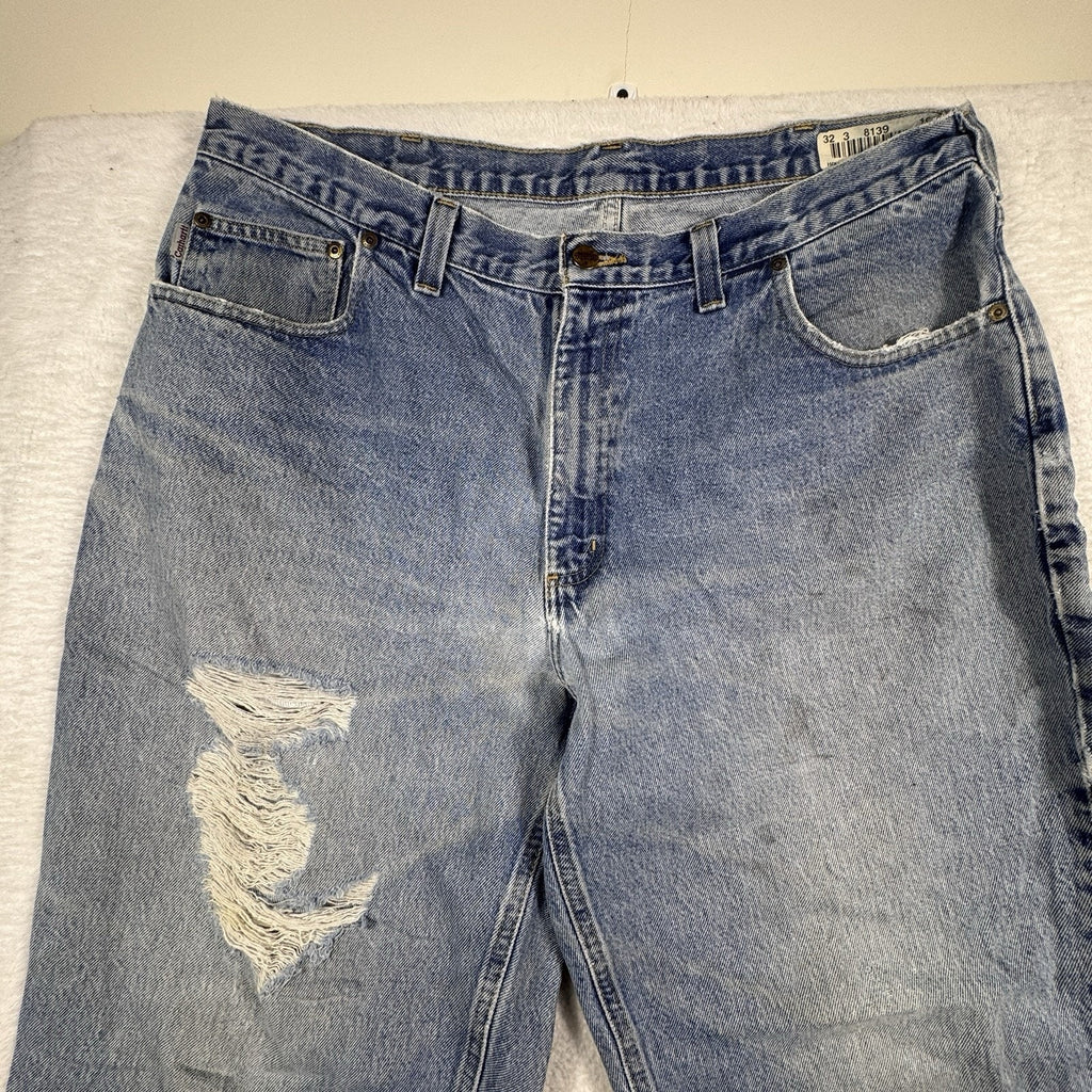 Carhartt B42 Relaxed Fit Jeans Mens 40x30 Distressed Workwear Denim Made Mexico