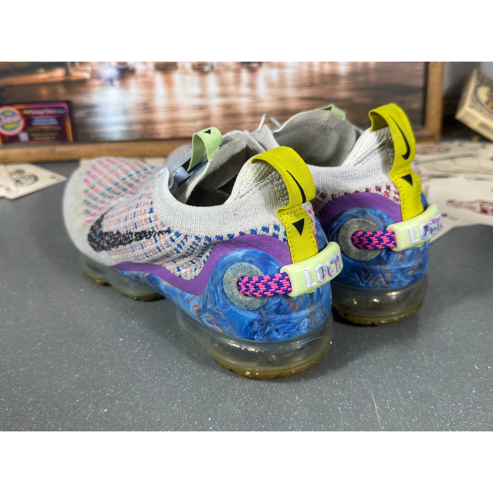 Nike Air VaporMax Flyease 2023 Multicolor Knit CJ6741-001 Men 7.5 Running Shoes
