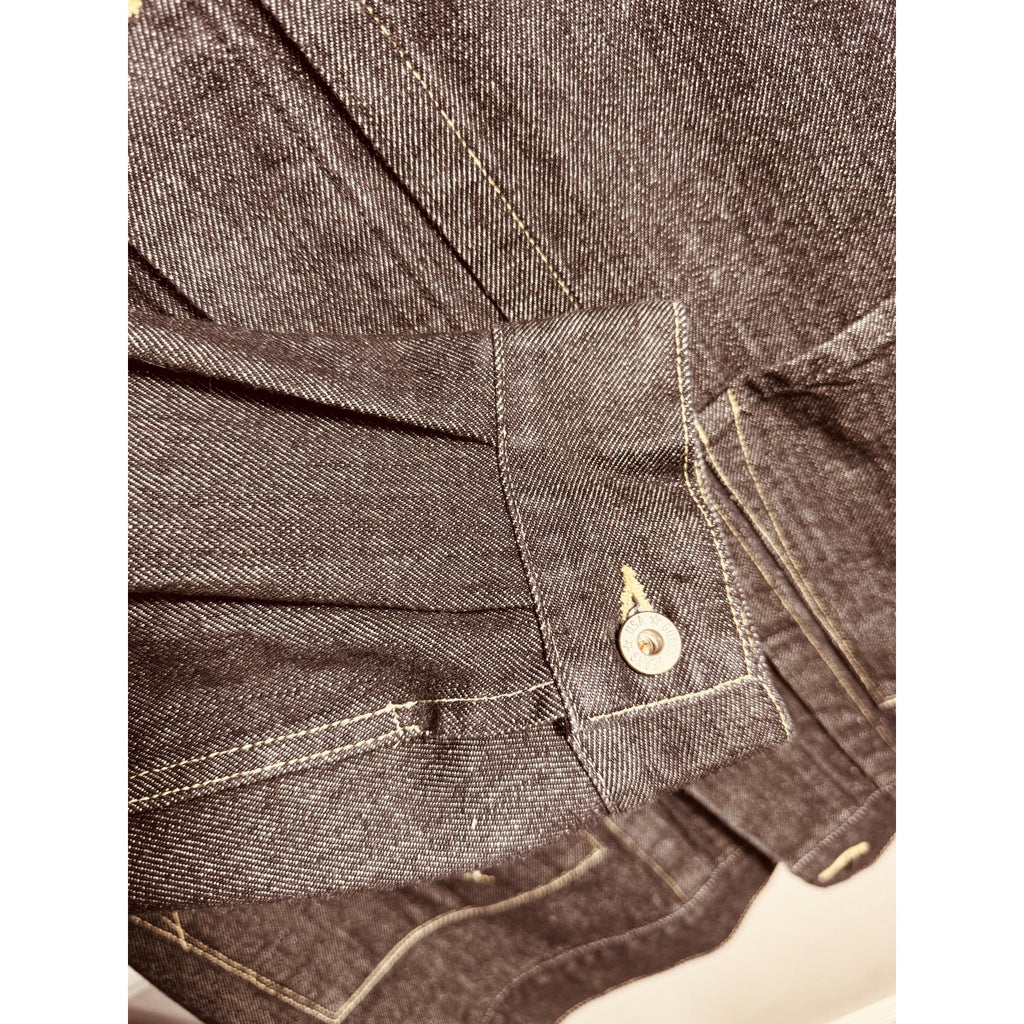Vintage Y2K Guess Jeans USA Black Denim Chore Jacket Trucker Workwear XXL 2000s