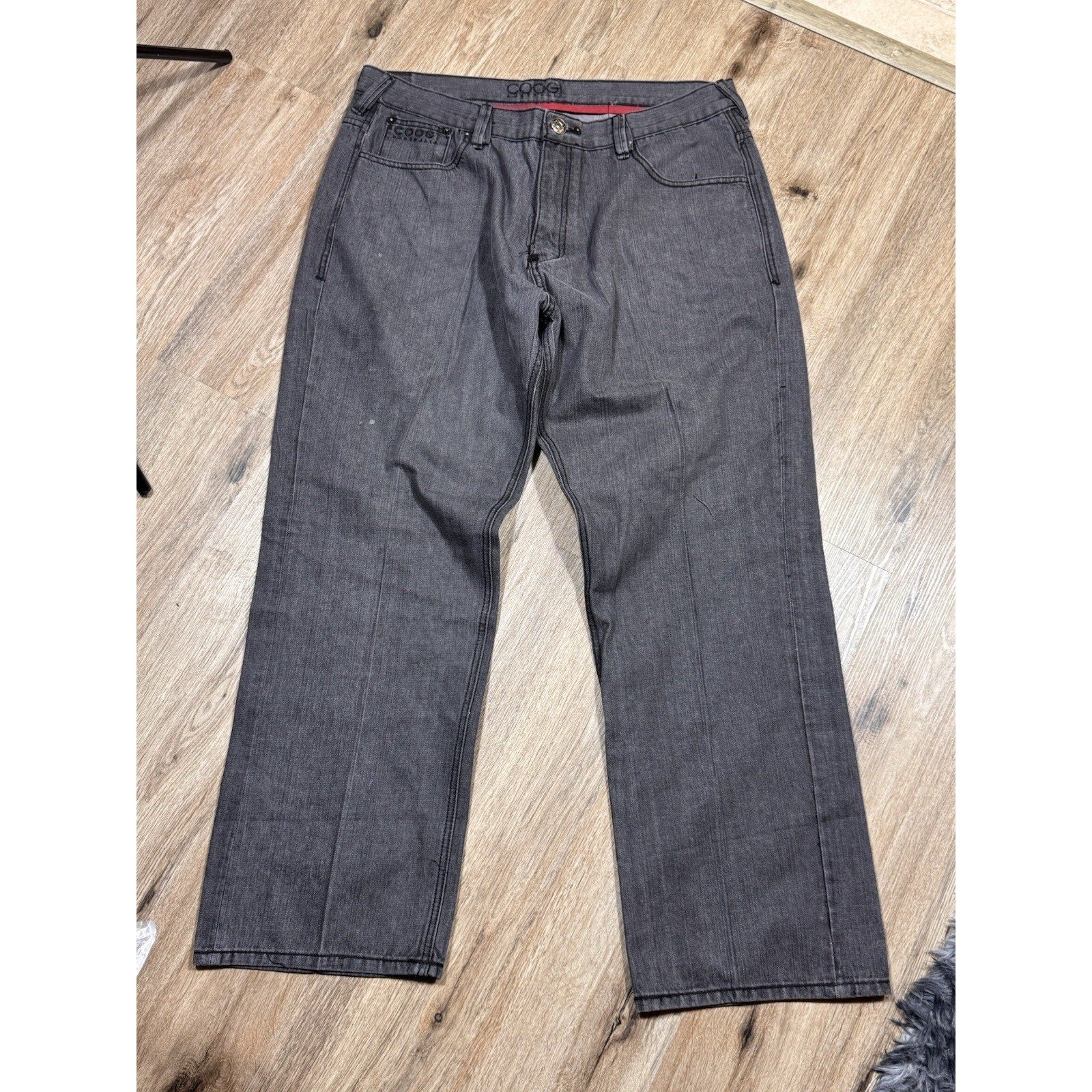 Y2K COOGI Australia Men’s Sz 42 x 35 Denim Jeans w/ Embroidered Logos Big Baggy