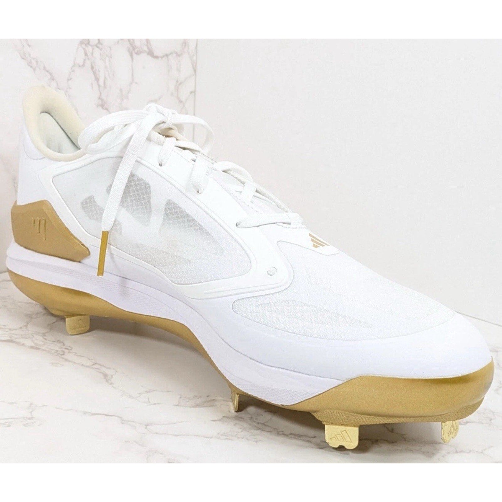 Adidas Women's Adizero PureHustle 3 Elite Metal Softball Cleats White/Gold Sz 13